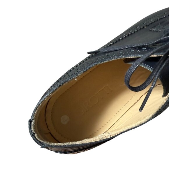 Girotti Lightweight Leather Oxford Shoes Dark Blue Size 11 main image 5